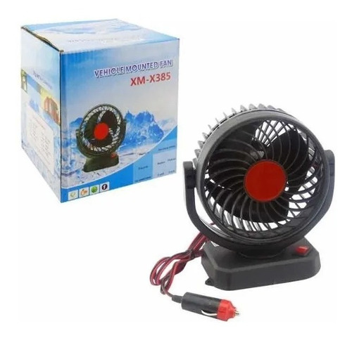 Ventilador Para Carro 2 Velocidades 360 Grado Interuptor On 