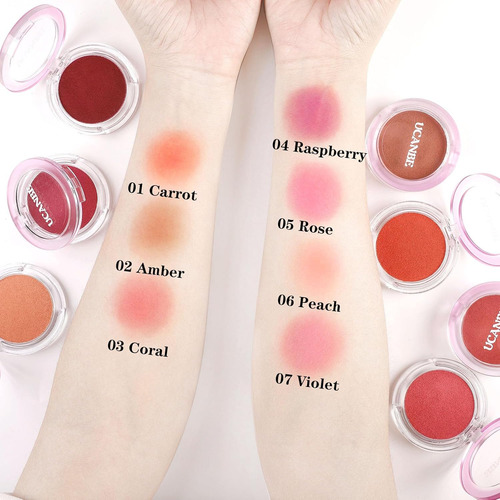 Paleta De Maquillaje De Rubor Mate De Crema A Polvo, Rubor L