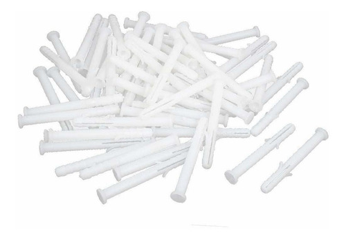 8mmx80mm Plastic Expansion Uña Wall Anchor Screw White