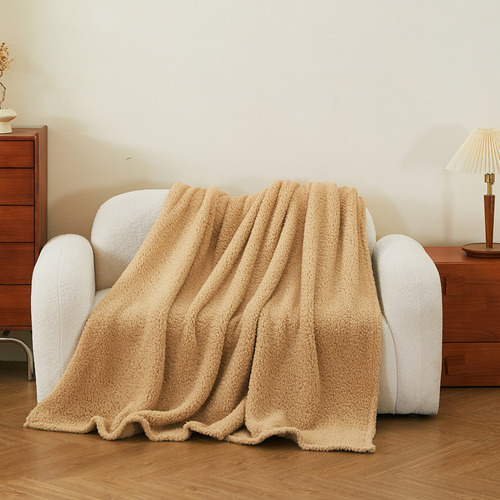 Frazadas De Corderito 1 Plaza Y Media Gruesa Blanqueria Home Color Beige