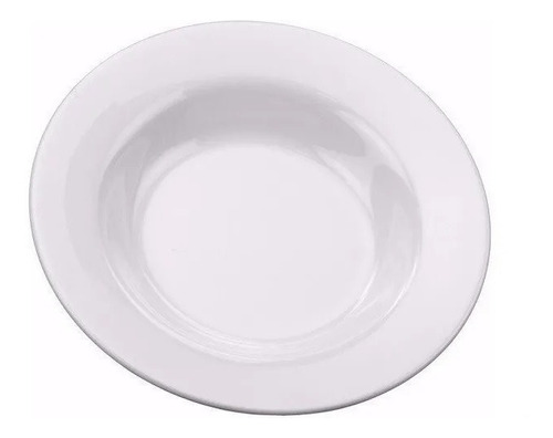 Jogo De 8 Pratos Plástico De Melamina Fundo Branco Jantar