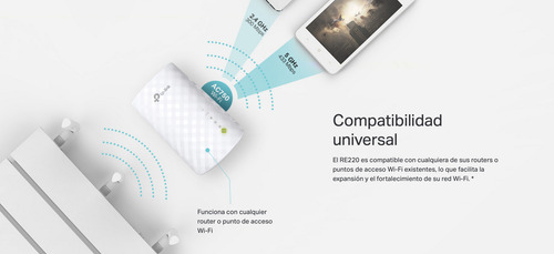 Tp-link Extensor Rango Re200 Ac750 Wi-fi Mesh 5ghz & 2,4ghz