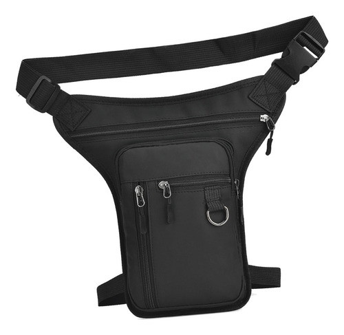 Muslo Drop Leg Bag Cierre De Cremallera Para Negro
