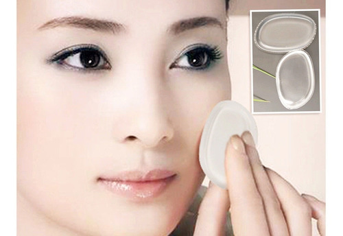 Almohadilla Silicona Gel Transparente Aplicacion Maquillaje