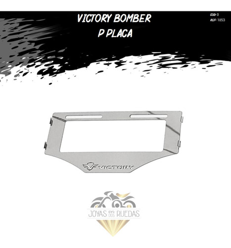 Porta Placa Partes Lujo Moto Victory Bomber