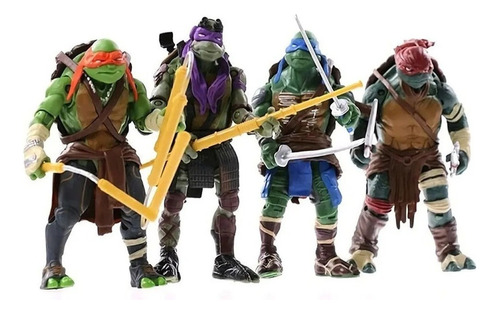 * Set 4 Figuras Tortugas Ninja P14 Nuevo