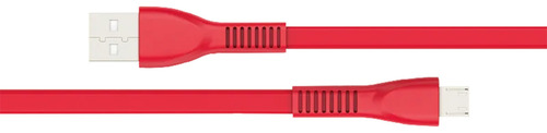 Cable Micro USB Naceb Tecnología NA-0103 Carga Rápida 1m De Largo Alta Elasticidad Color Rojo
