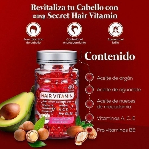 Secret Vitamina Para Cabello Suero Nutricion 40 Capsulas