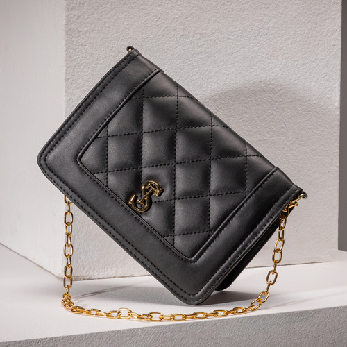 Bolsas Femininas Tote Transversal Lateral Com Carteira Preta