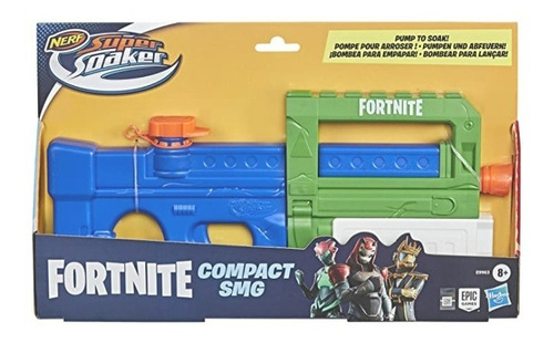 Nerf Super Soaker Lanzador De Agua Fortnite Compact Smg 8+