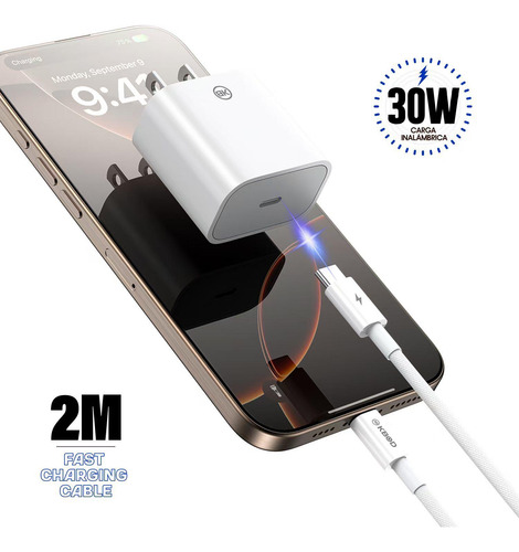 Cargador P20 Alta Velocidad 30w De Carga Rápida Usb-c Blanco Blanco