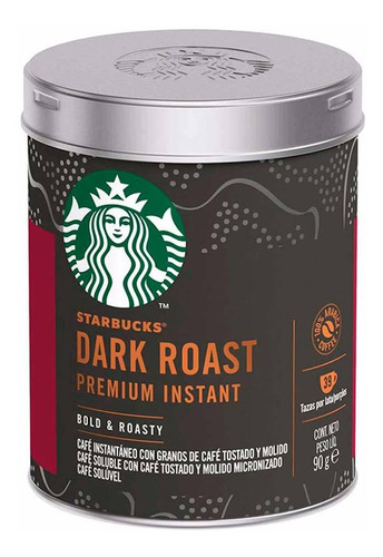 Café Soluble Starbucks Dark Roast Lata 90g