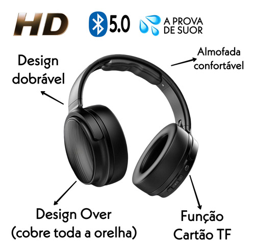 Fone De Ouvido Sem Fio Headset Kaidi Top Para Celular Poco
