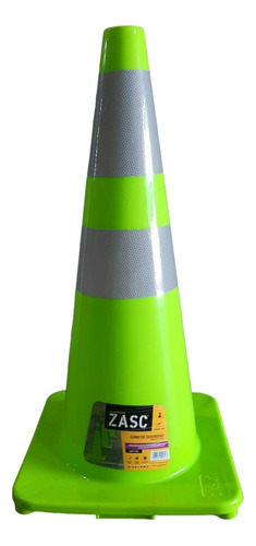 Cono De Seguridad Vial Verde C/cinta Reflectiva 69cm Zasc