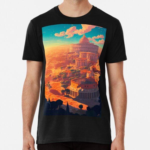 Remera Ciudad De La Antigua Roma Al Atardecer Algodon Premiu