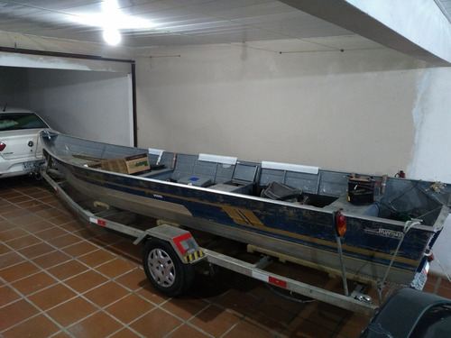 Barco Alumínio 6 Metros, Carretinha E Motor 15hp
