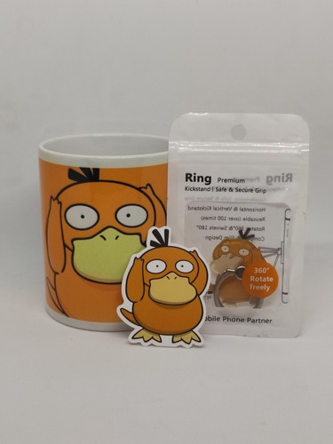 Imagen 2 de 3 de Taza Pokémon Psyduck Promoción Popsocket Y Stick