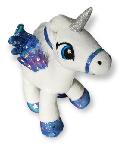 Unicornio De Peluche Parado Con Alas Poni Colores Original