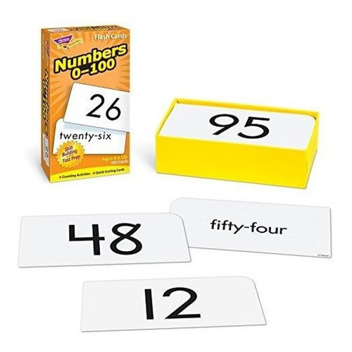 Trend Skill Drill Flash Cards TEPT53107 0-100 Numbers 3 x 6 Inches 