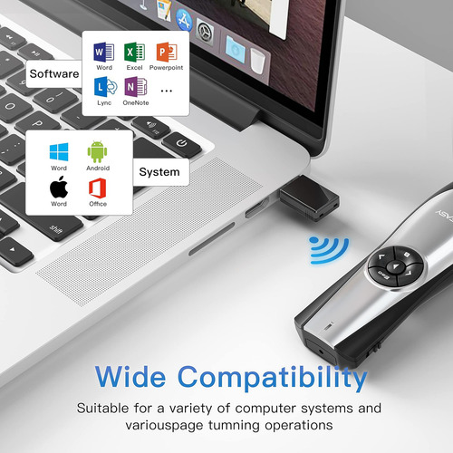 Presentador Inalámbrico De Byeasy, Rf 2.4ghz Clicker Remote