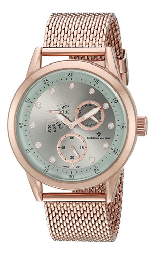 Reloj De Cuarzo De Acero Inoxidable Rio Van Sant Mens Colorr