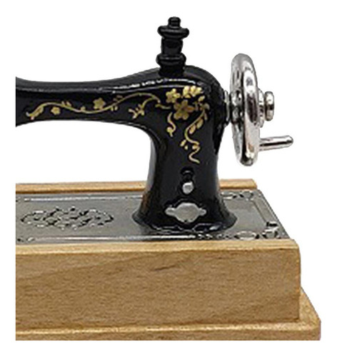 K Mini Máquina De Coser Antigua De Tapa De Tabla 2 Madera