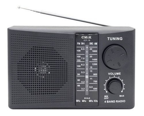 Radio Portatil Am Fm Pilas Y 220v Salida: 3.5 Diginet