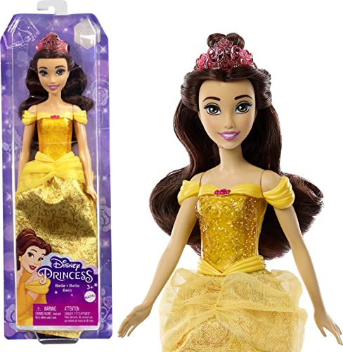 Mattel Disney Princess Dolls,belle Posable Fashion Doll Con