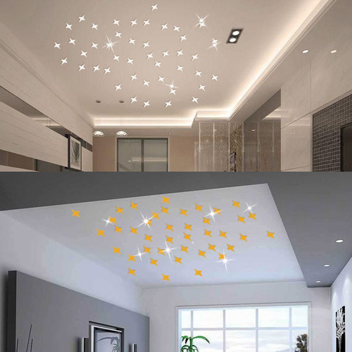 Espejos Acrílicos En Forma De Estrella 3d Para Pared