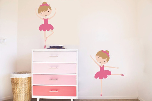 Vinilo Decorativo Infantil Bailarinas X2