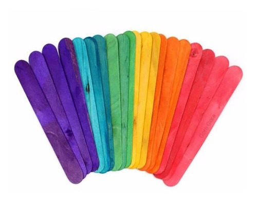 Imagen 2 de 4 de Palitos Helado De Color Bolsita Por 500 Uni Oferta!!!!