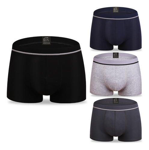 Pack De 4 Calzoncillos Bóxer De Algodón Para Hombre, Suave