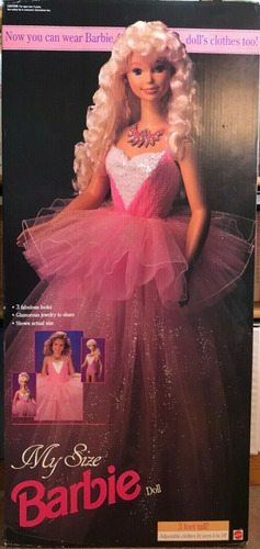 Muñeca Barbie 3  Vintage De 1992 Por My Size Barbie