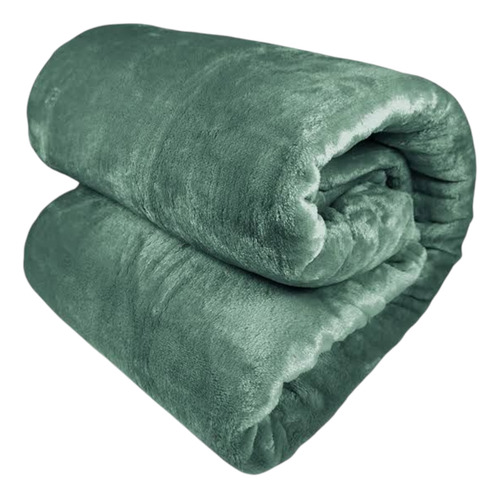 Kit 2 Cobertor Casal Corttex Turim Soft Macio Toque De Seda Liso Verde