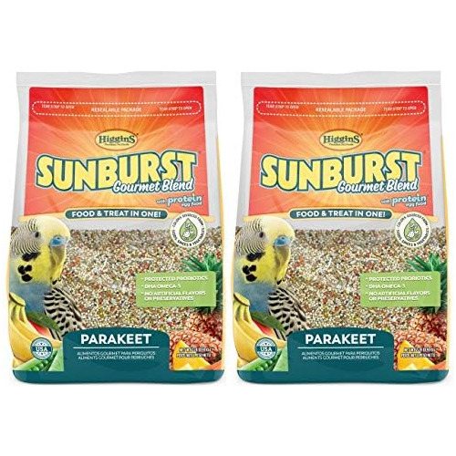 2 Pack Of Sunburst Gourmet Blend Parakeet Food, 2 Pound...