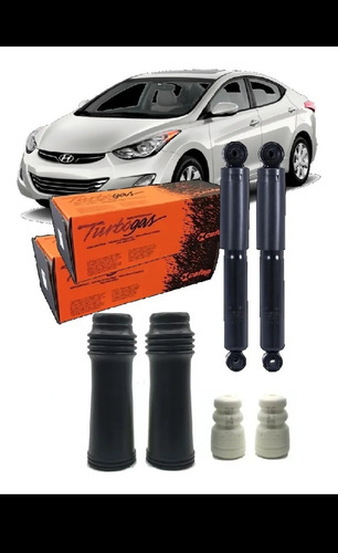 4 Amortecedores Confab + Kits Elantra 2011 Até 2016
