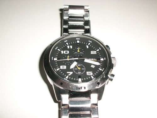 Relogio Pulso Masculino Original Fossil Aco Escovado Prata