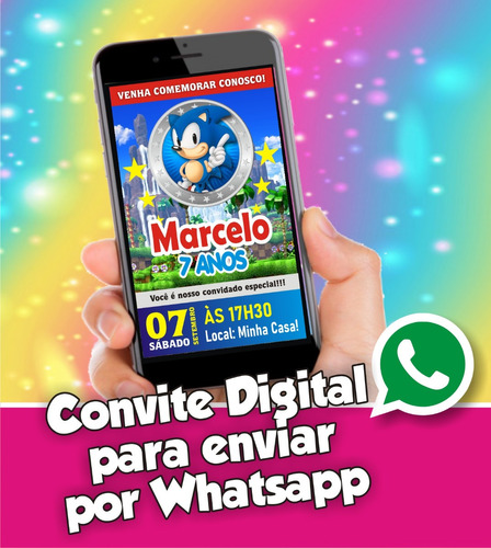 Imagem 1 de 10 de Convite Virtual Para Whatsapp Todos Os Temas