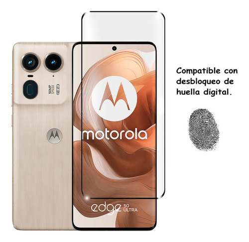 Cristal Templado Curvo Motorola Edge 50 Ultra Full Glue