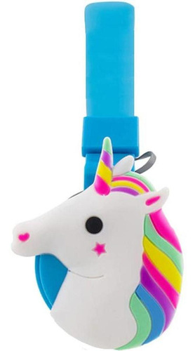 Audífonos 3d Diseño De Unicornio, Mxpey-001, Azul, Jack 3.5m Color Negro