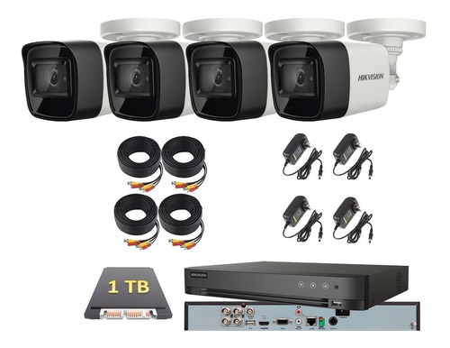 Kit Video Vigilancia 4 Cámaras 4k 8 Mp 1 Tb