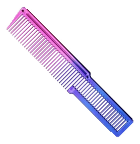 Pente De Corte Profissional Comb Clipper Para Barbeiro Barba Cor Rosa e azul