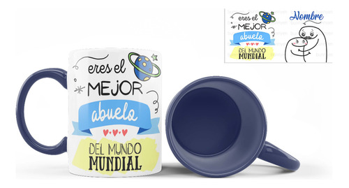 Taza Interior De Color, Flork, El Mejor Abuelo Del Mundo