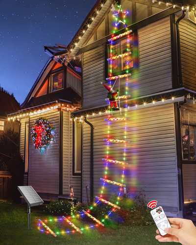 Decoracion Navideña Para Exterior Luz Solar Escalera Navidad