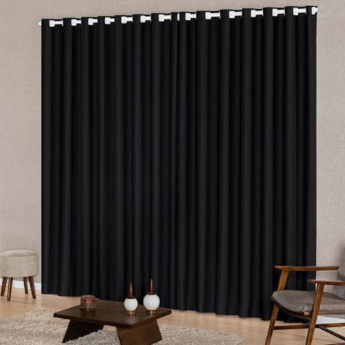 Cortina Oxford Preto 6.00 X 2.50 Para Sala / Quarto