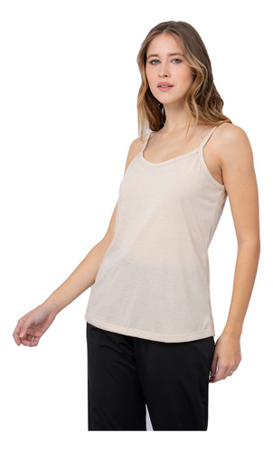 Pack X3 Musculosa Bretel Basica Lisa Mujer Modal 