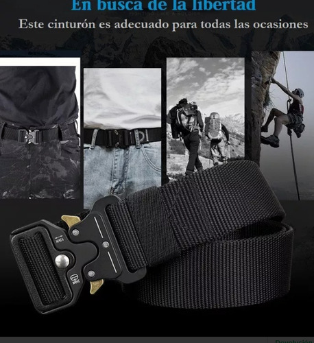 4pzs Cinturones Táctico Ajustable Moda Calidad Cinto Militar 2negro 1verde 1caqui
