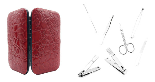 Imagem 4 de 8 de Estojo De Manicure Com 7 Peças Red