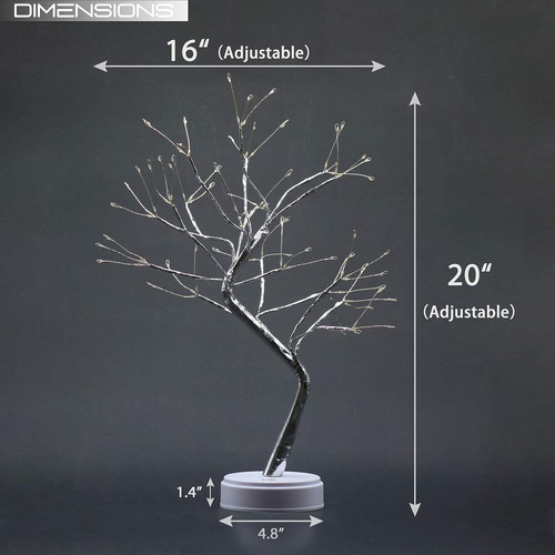 Lámpara Led De Mesa Para Bonsái Luz Nocturna Usb Batería