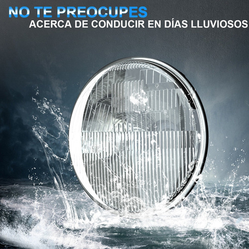 Para D 2pc 7 Pulgadas Redondo Faros Carcasa De Vidrio,